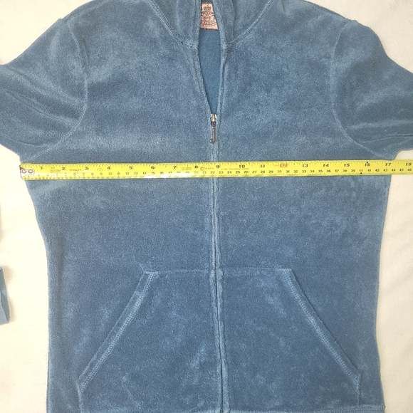 Juicy Couture Terry Cloth Zip-Up Jacket  Women's Size Medium "J" Zipper Charm - Picture 5 of 9